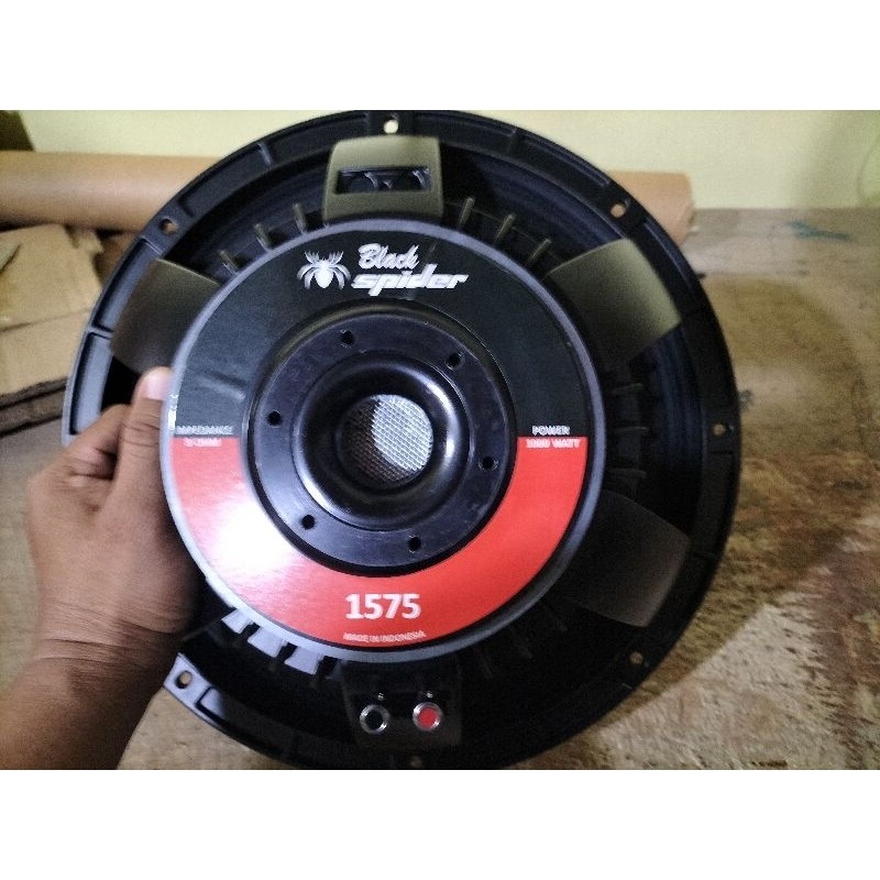 SPEAKER 15 INCH SPEAKER LOW SUBWOOFER BLACKSPIDER 1575 BLACK SPIDER COATING SPUL 3 INCH