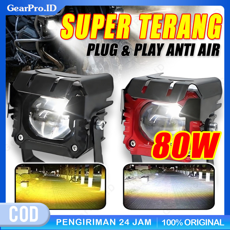 PROMO DISKON Lampu Tembak LED Laser VINYX M30 Superbright 80Watt - 2 Warna Putih/Kuning, Dual CSP