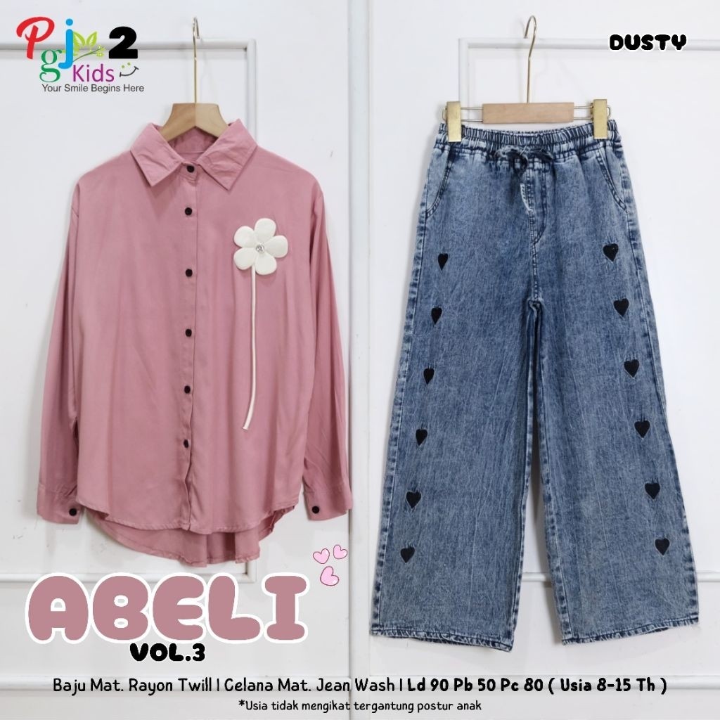 ada grup resseller tanyakan ke admdin er elrumi blouse remaja motif set celana jeans kulot abeli #3 