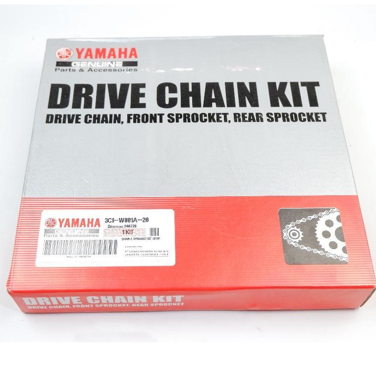 Gear Set Vixion OLD LAMA ORI 3C1 - Gir Set Rantai Yamaha Vixion Lama Vixion Old 3C1 Original Motorcy