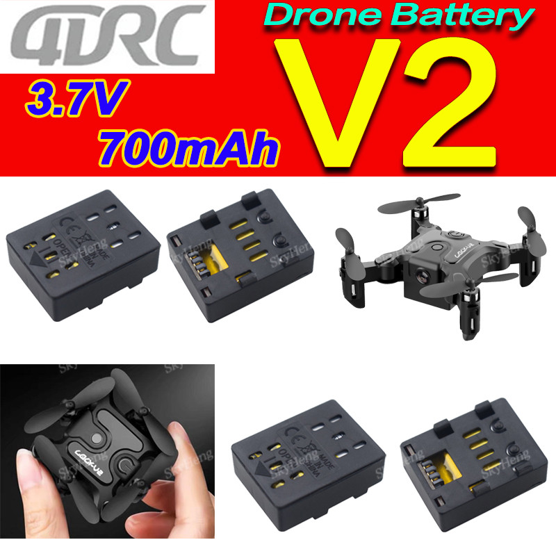 Original V2 Mini RC Drone Battery 3.7V 700mAh Lipo Battery For 4DRC-V2 Mini RC Aircraft Accessories 