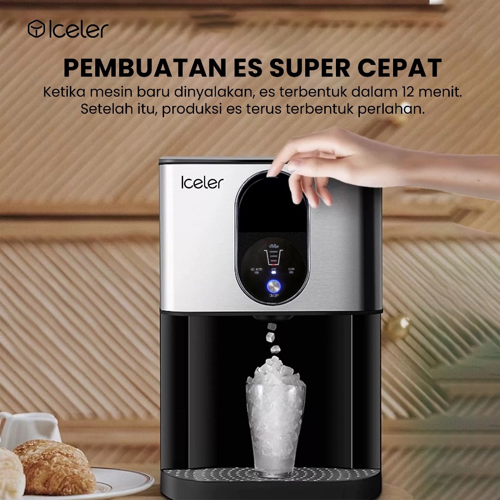 Iceler Mesin Es Batu Iceler 30KG/24JAM Ukuran Es Besar