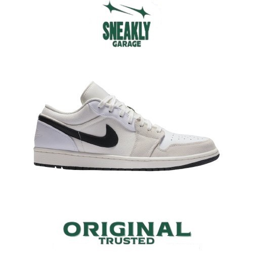 Sepatu Nike Air jordan 1 Low Astrograbber White Black  Sneakers Unisex