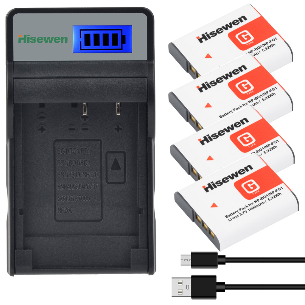 NP-BG1 NP-FG1 Battery with arger for Sony Cyber-Shot DSC-W100 DSC-W210 DSC-W110 DSC-W120 DSC-W130 DS