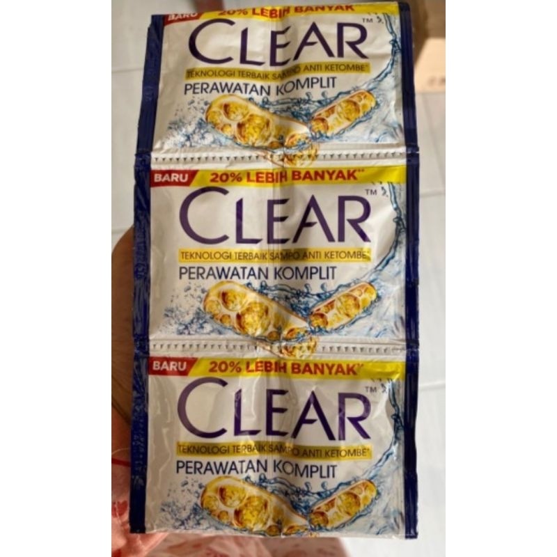 Shampoo Clear sachet / Clear Shampoo Renteng isi 12 / Clear Shampoo Renceng