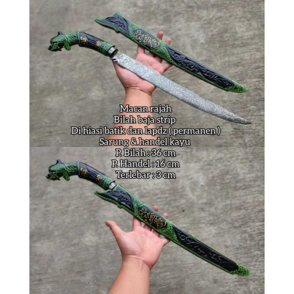 PISAU BADIK UKIR MACAN HITAM PISAU SEMBELIH BAJA PER