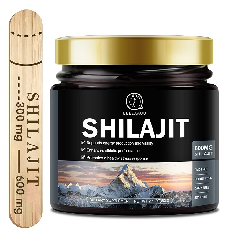 BBEEAAUU Shilajit Gel 600mg Suplemen Nutrisi Herbal Harian Resin Shilajit Himalaya 60g