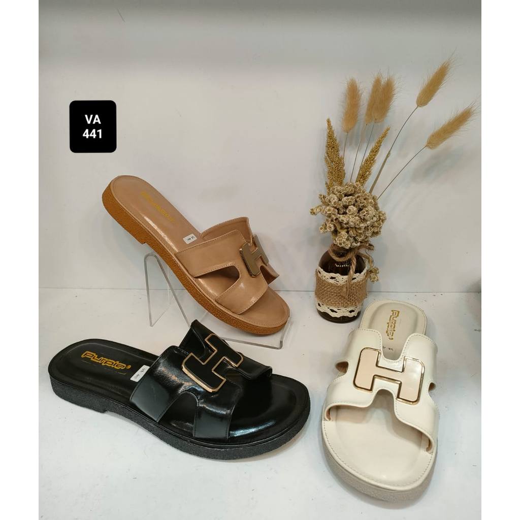 Purple Va 441 Sandal Selop Teplek Wanita Mocca 36-40