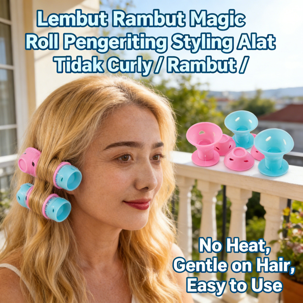 Rambut Magic Rambut Pengeriting 10Pcs Alat Tidak Panas Lembut Rol