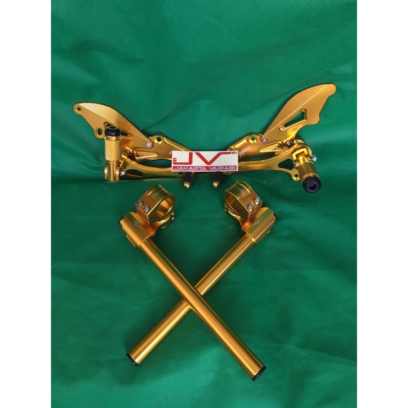 stang jepit model nui cnc satria fu +underbone lipat satria fu full cnc paket hemat satria fu