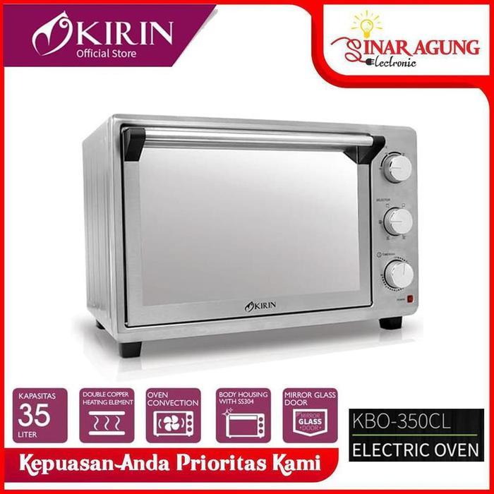 KIRIN OVEN LISTRIK 35 LITER KBO 350CL KBO350 KBO-350 STAINLESS STEEL