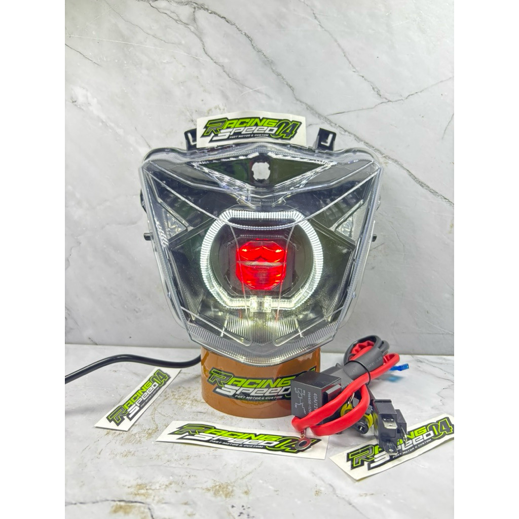 Reflektor Lampu Depan Biled Matrix Laser Uk 4.5 Inch Beat Esp Beat Street 2016 2017 2017 2019 lampu 