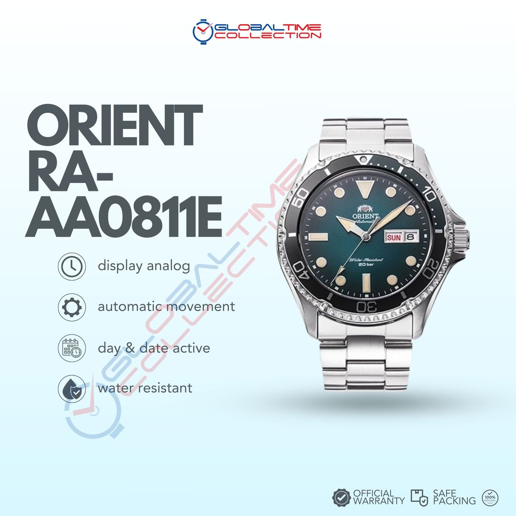 Orient Diver Design RA-AA0811E Flat sapphire crystal