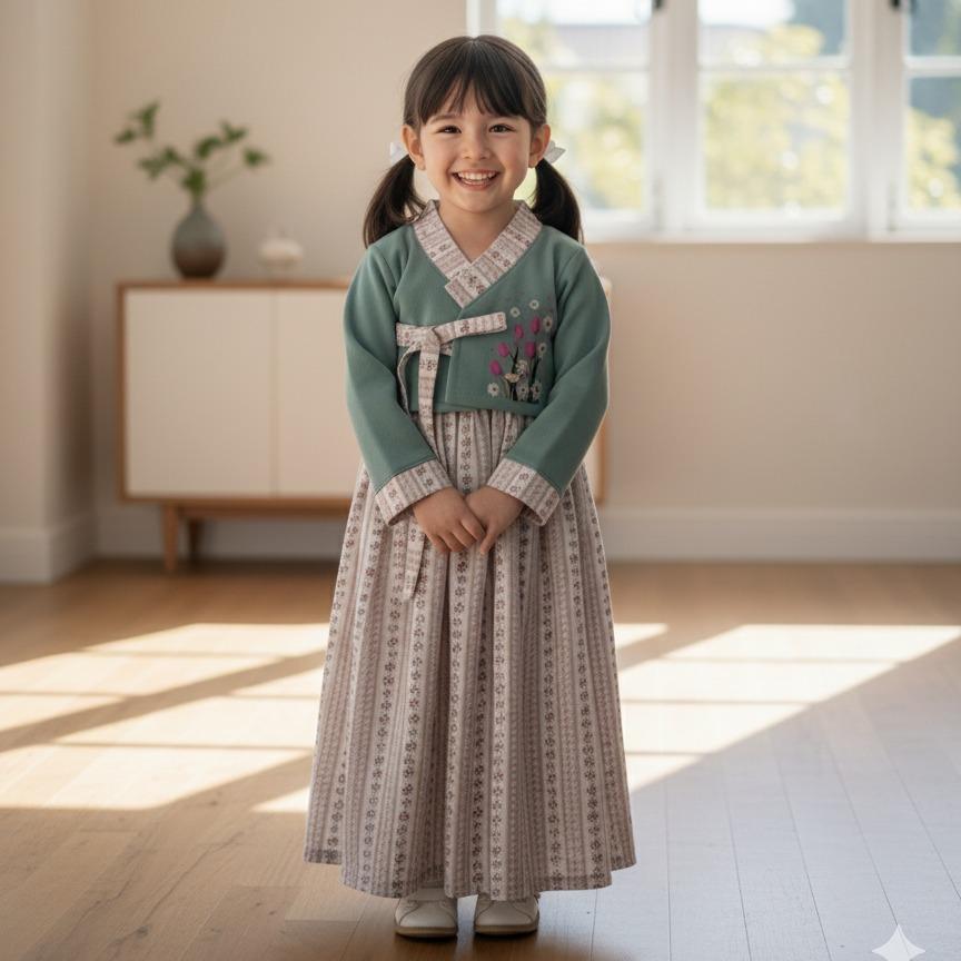 Dress Anak Model Rompi Jeogori untuk Anak Perempuan