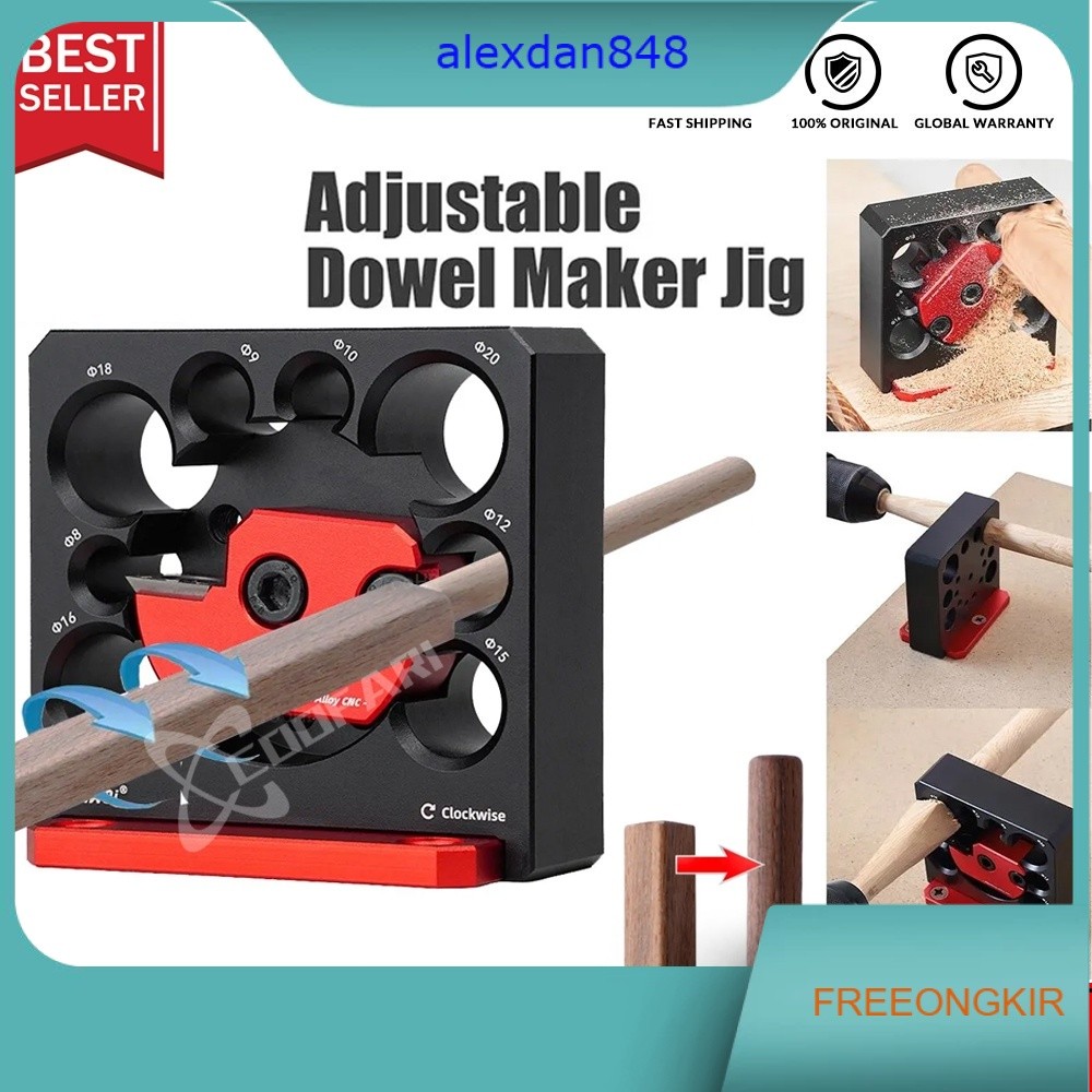 Pengaturan Pahat Dowel Pembuat Jig 8mm-20mm dengan Pahat Karbida Alat Tambahan Batang Bulat Dowel Pe