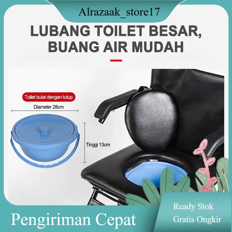 24 inci Kursi Roda 4in1 Kursi roda 4 In 1 Multifungsi + Meja Makan + Toilet.