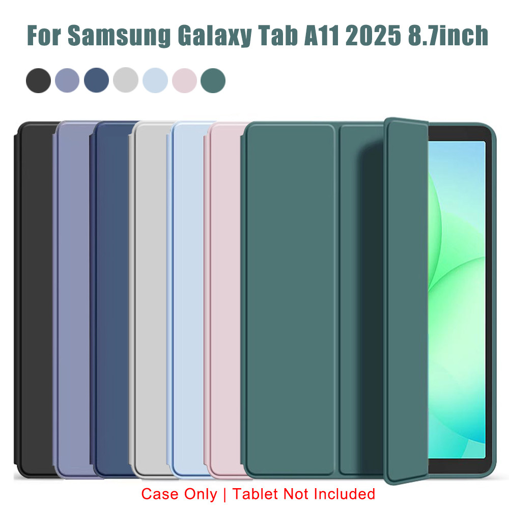 Tri-fold Flip Case For Samsung Galaxy Tab A11 2025 8.7'' SM-X133 SM-X135 SM-X135F Magnetic Stand PU 