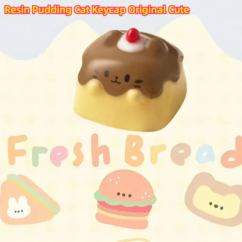 Resin Pudding Cat Keycap Original Cute - Meanical Keyboard Keycap Personalized Decoration Gift