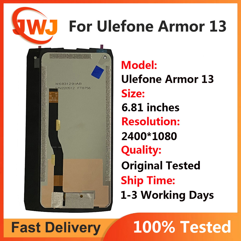 6.81" For Ulefone Power Armor 13 LCD splay+Tou Screen 100% Original Tested LCD gitizer Replacement F