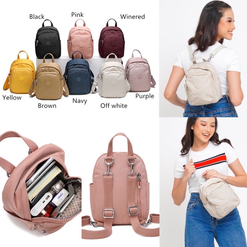TERLARIS HARUICA BAG 80103 - 2in1 Ransel & Tas Selempang Wanita