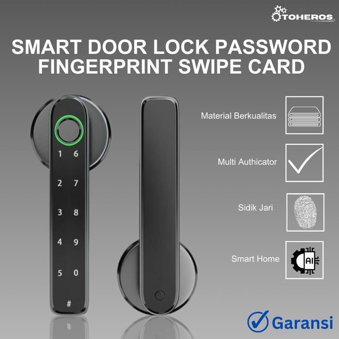 Handel Pintu Smart Door Lock Card RFID Password Fingerprint Swipe Card