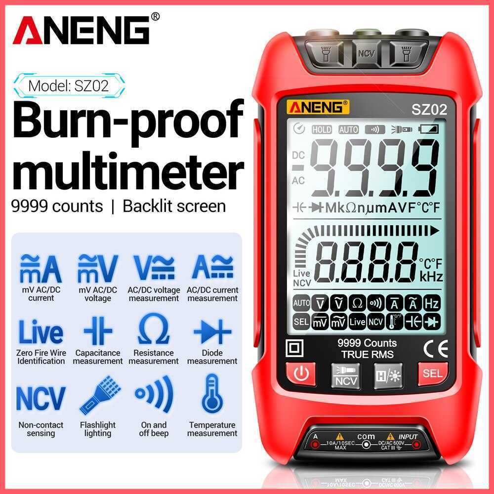 ANENG Digital Multimeter Multitester Voltage Tester Burn Proof - SZ02
