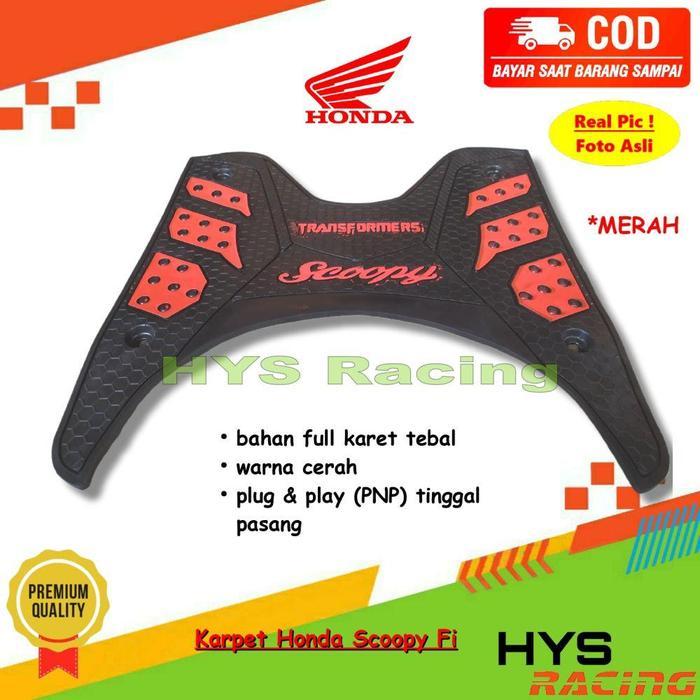 HYC Karpet Honda Scoopy Fi ESP Tahun 2013 2014 2015 2016 2017 2018 2019 - Alas Pijakan Kaki Variasi 
