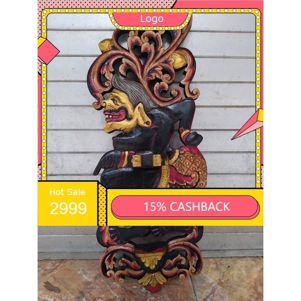 Blawong keris smar warna sunggingan bahan jati ND18