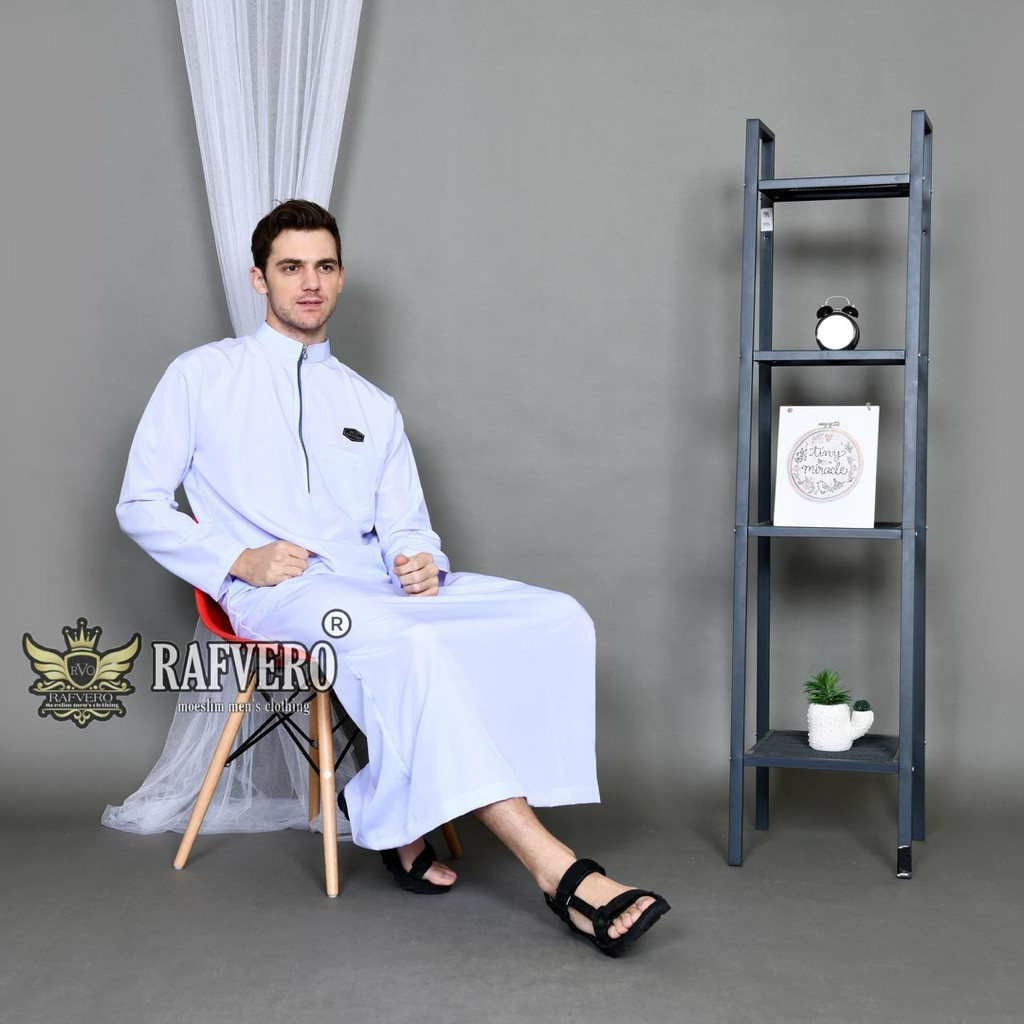 ARDIOSHOP Jubah Slimfit Hitam Toyobo Terlaris Gamis Putih Polos Pria Gamis Pria Khaleed Gamis Hitam 