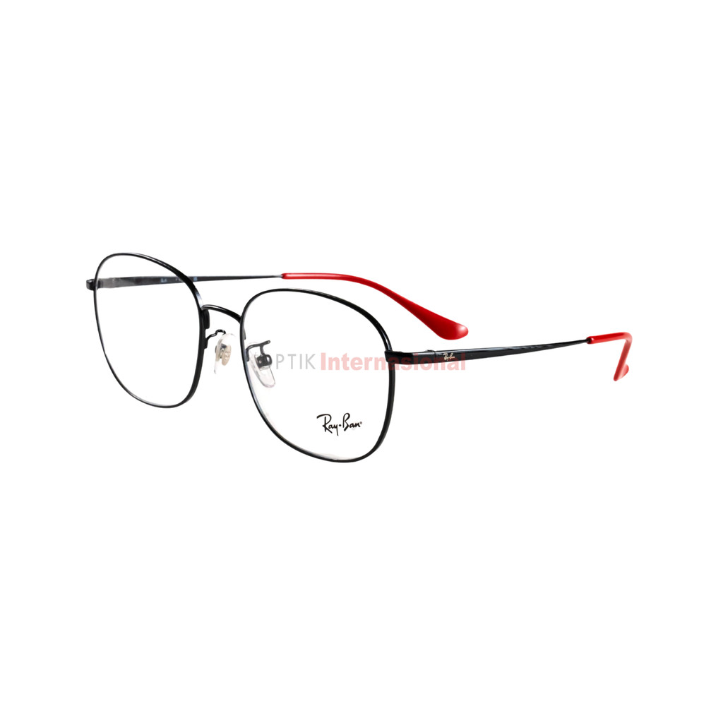RAYBAN RB6418D C2509  Kacamata Frame Bulat Klasik Metal Silver Original