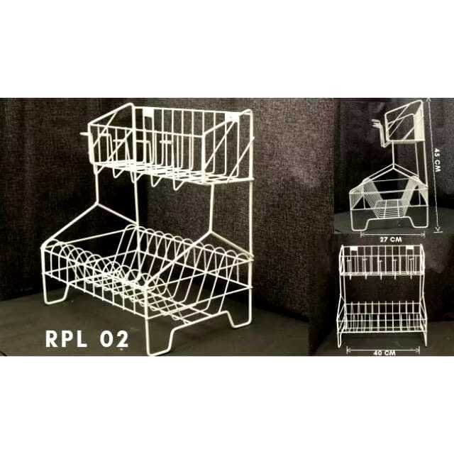 Rak Piring Wastafel 2 Susun Gantung RPL Dapur