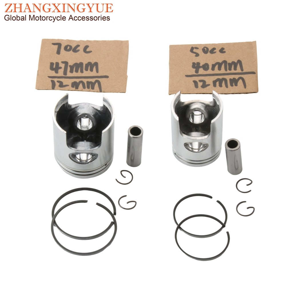 50cc 70cc 40mm 47mm Piston Kit For Piaggio esis Fly Free Liberty Nrg Power Dt Sfera Typhoon Zip 50 A