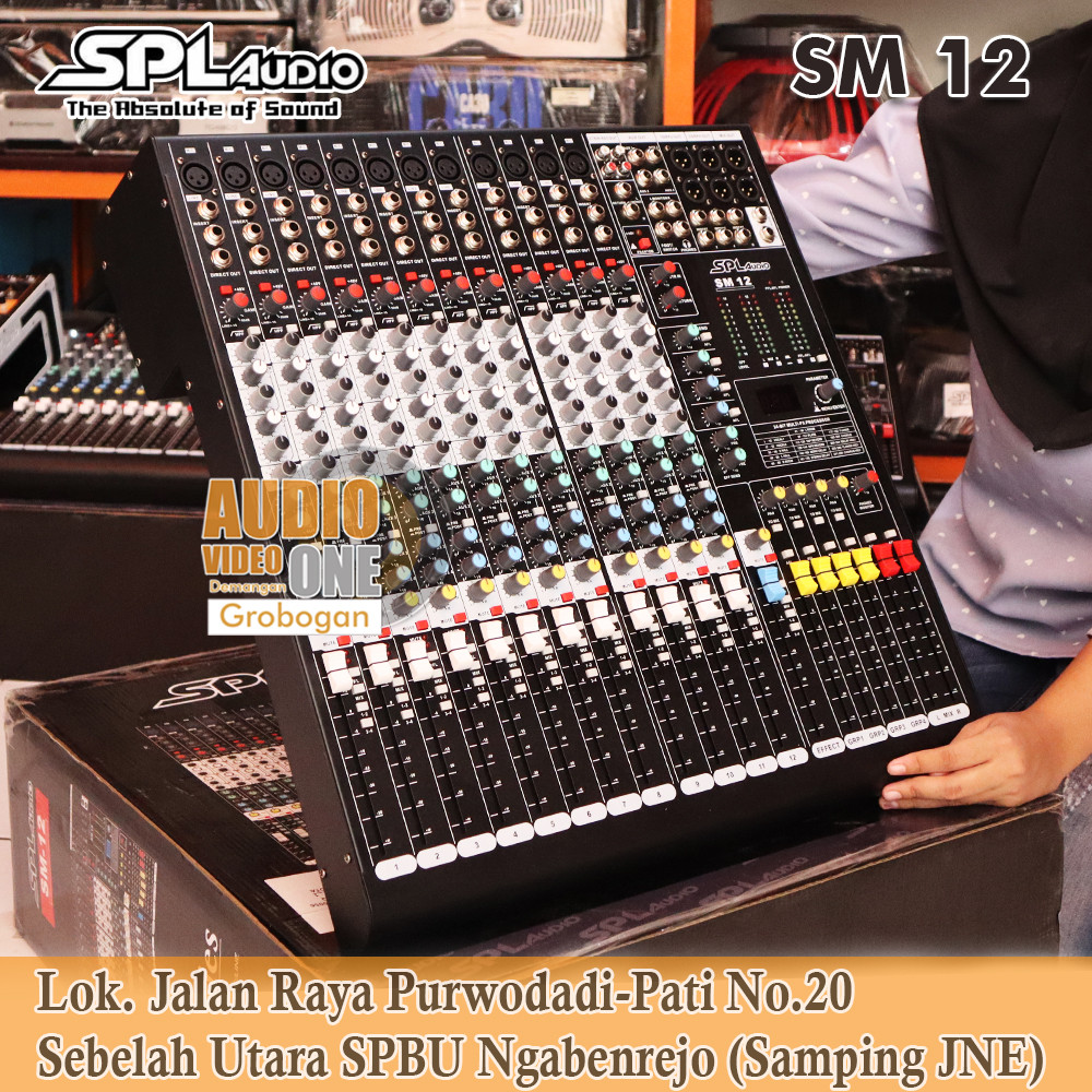 Mixer SPL Audio SM12 Original Mikser Analog 6 Eq Tone Control Fitur Lengkap 4 Sub Grup Bonus Packing