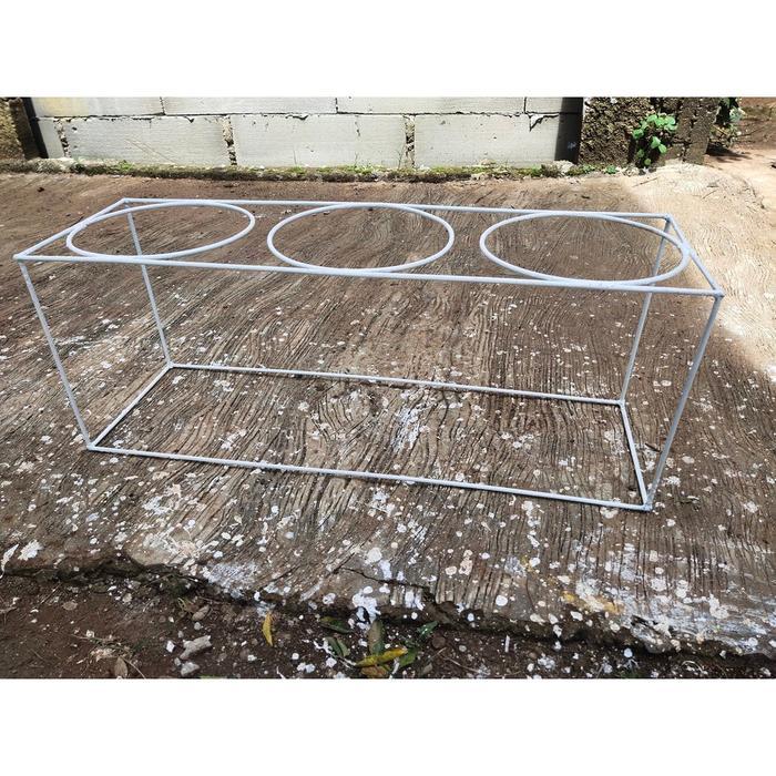 60CM POT STANDING BESI / RAK POT BUNGA BESI PERSEGI PANJANG / POT BESI MINIMALIS / RAK BUNGA BESI / 