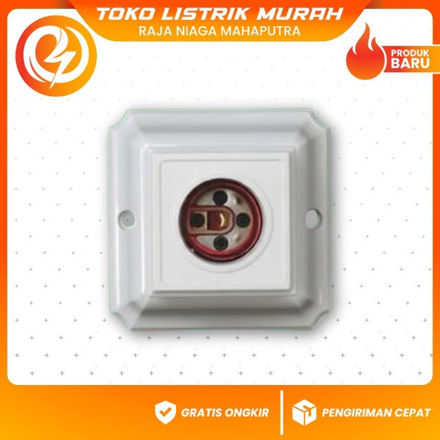 Fiting Lampu Kotak Broco 1210 Putih Original – Fitting Tempel Kuat & Tahan Panas