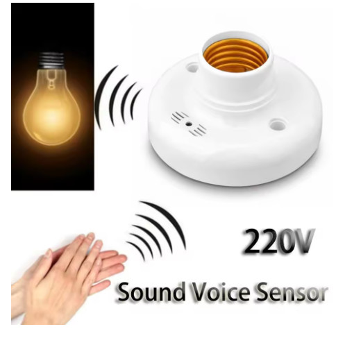Fitting Lampu Sensor Suara E27  Auto On Off Otomatis 220V 40W Sound Control 50dB Auto On Off Light S