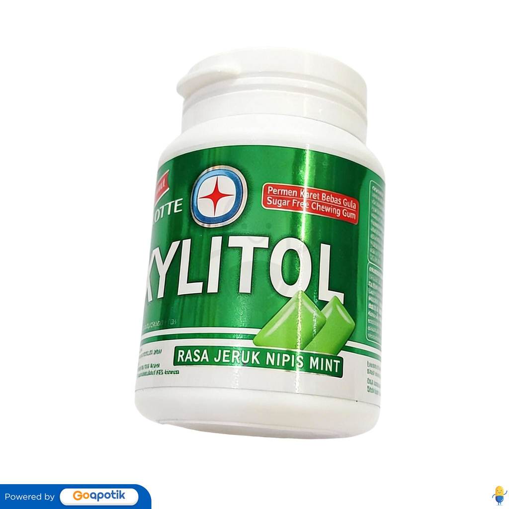 Lotte Xylitol Rasa Jeruk Nipis Mint Botol 38 Butir