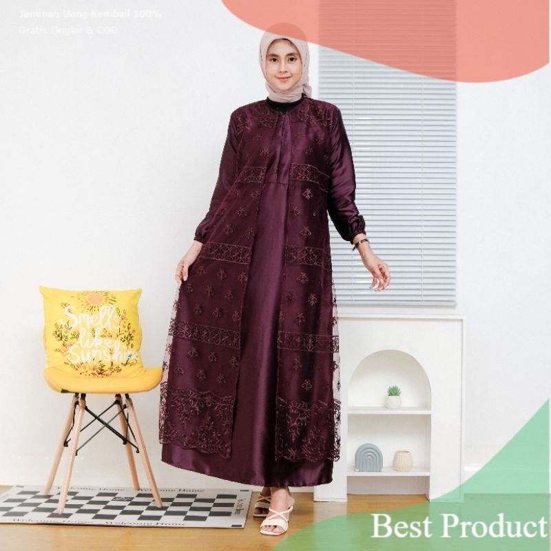 GAMIS ABAYA TERBARU BORKAT / TILE SAPTO MODEL DRESS BUSUI- pakaian wanita lainnya