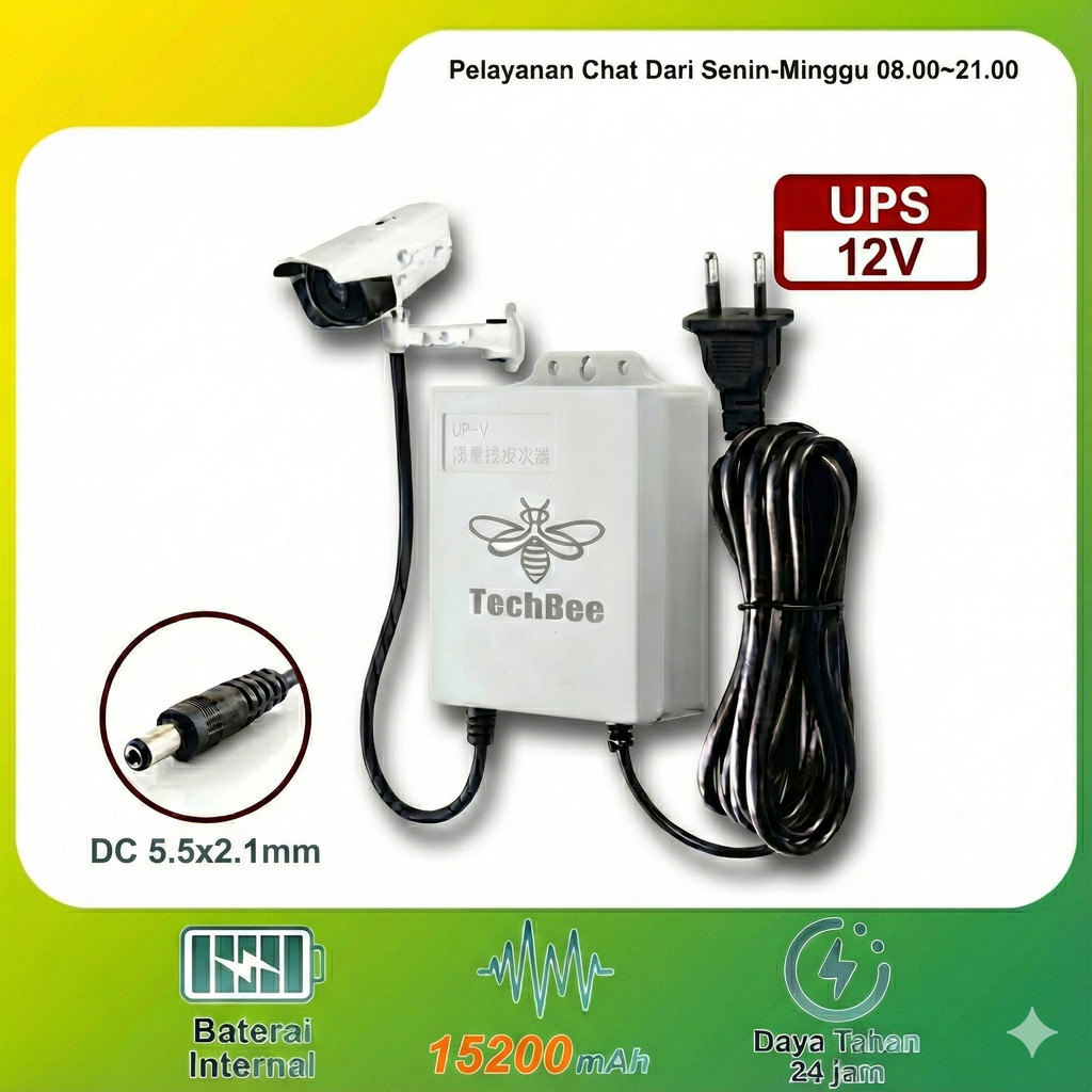 SPARKLUX - [Urban Living ID] Mini UPS 12V 2A Untuk CCTV Outdoor Anti Mati Lampu Baterai Cadangan Kab