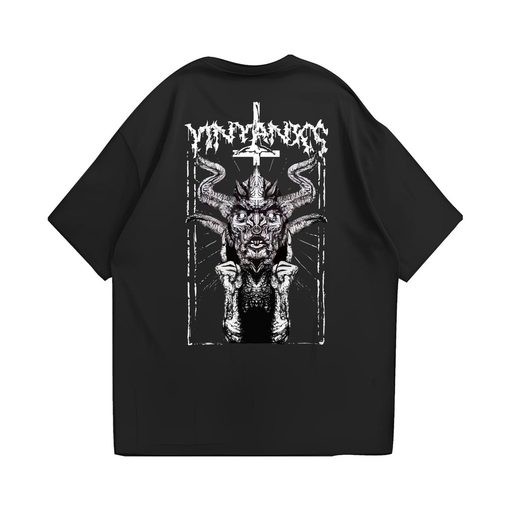 HOT Yinyanks Apparel T-Shirt 7 Satanic 666 Hitam