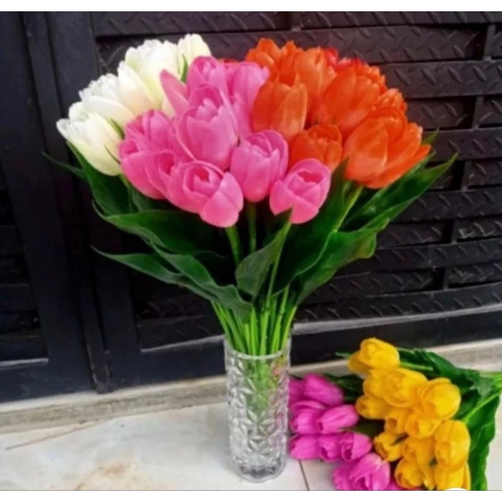 PROMO Bunga Tulip Artifisial Besar Bunga Hias Bunga Plastik