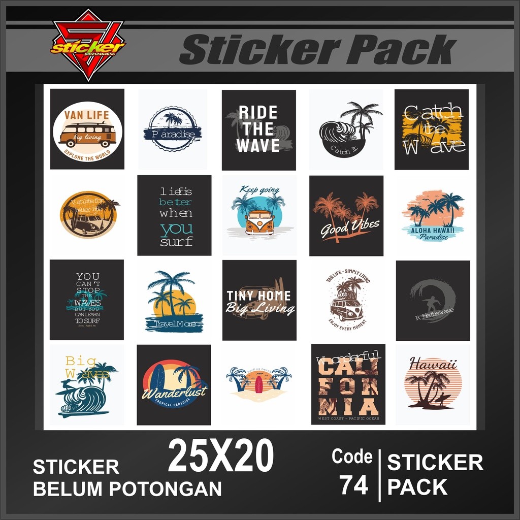 SP74 Sticker Pack - Sticker Pack Racing Sticker Variasi Motor Skotlet Sticker Aestetich Home