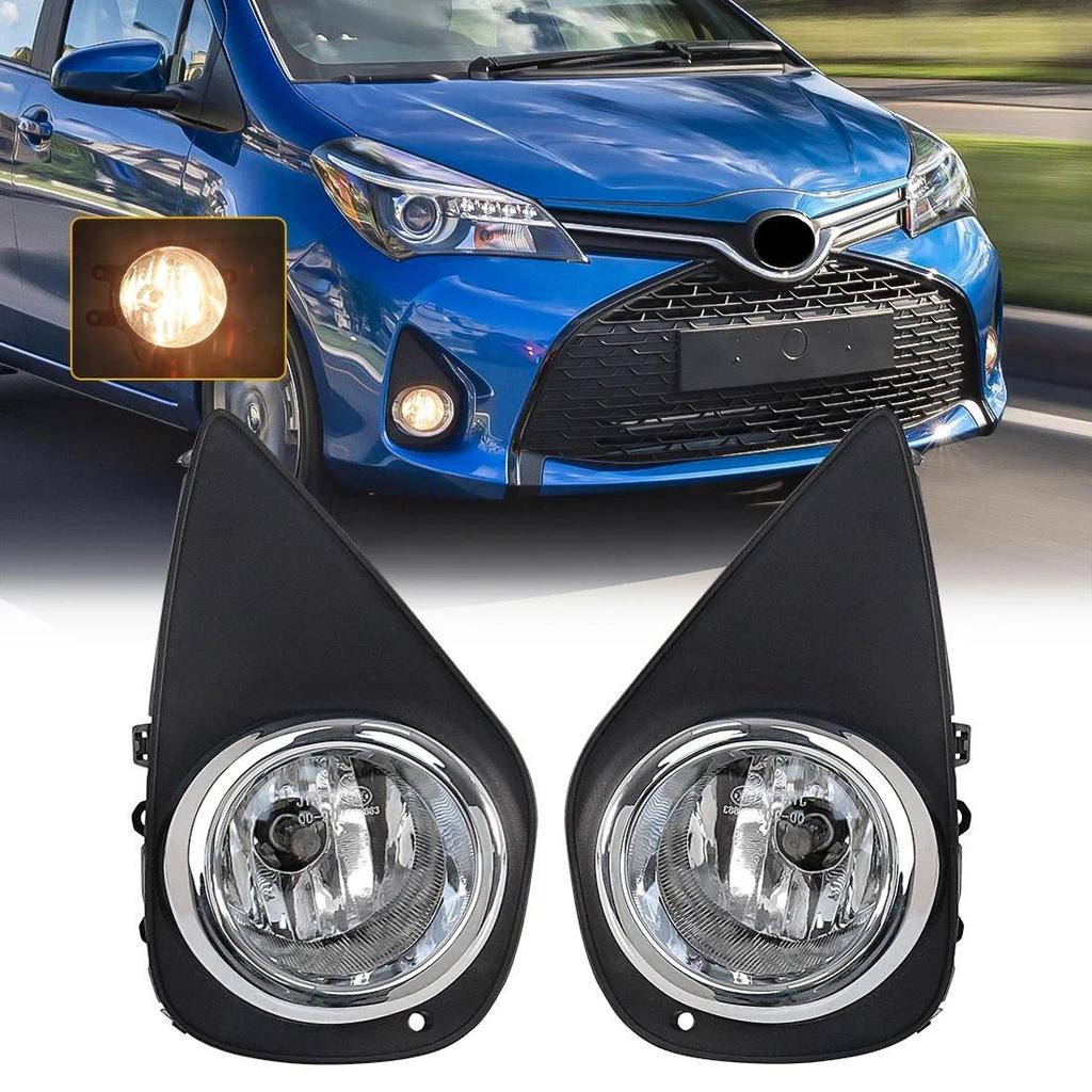 Untuk Toyota Yaris 2014 2015 2016 2017 Versi AS Lampu Kabut Mobil Halogen LED Lampu Siang Hari DRL A