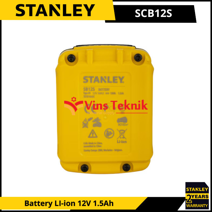 SALE STANLEY SCB12S Baterai Cordless Battery LI-ion 12V 1.5Ah SCB12 S