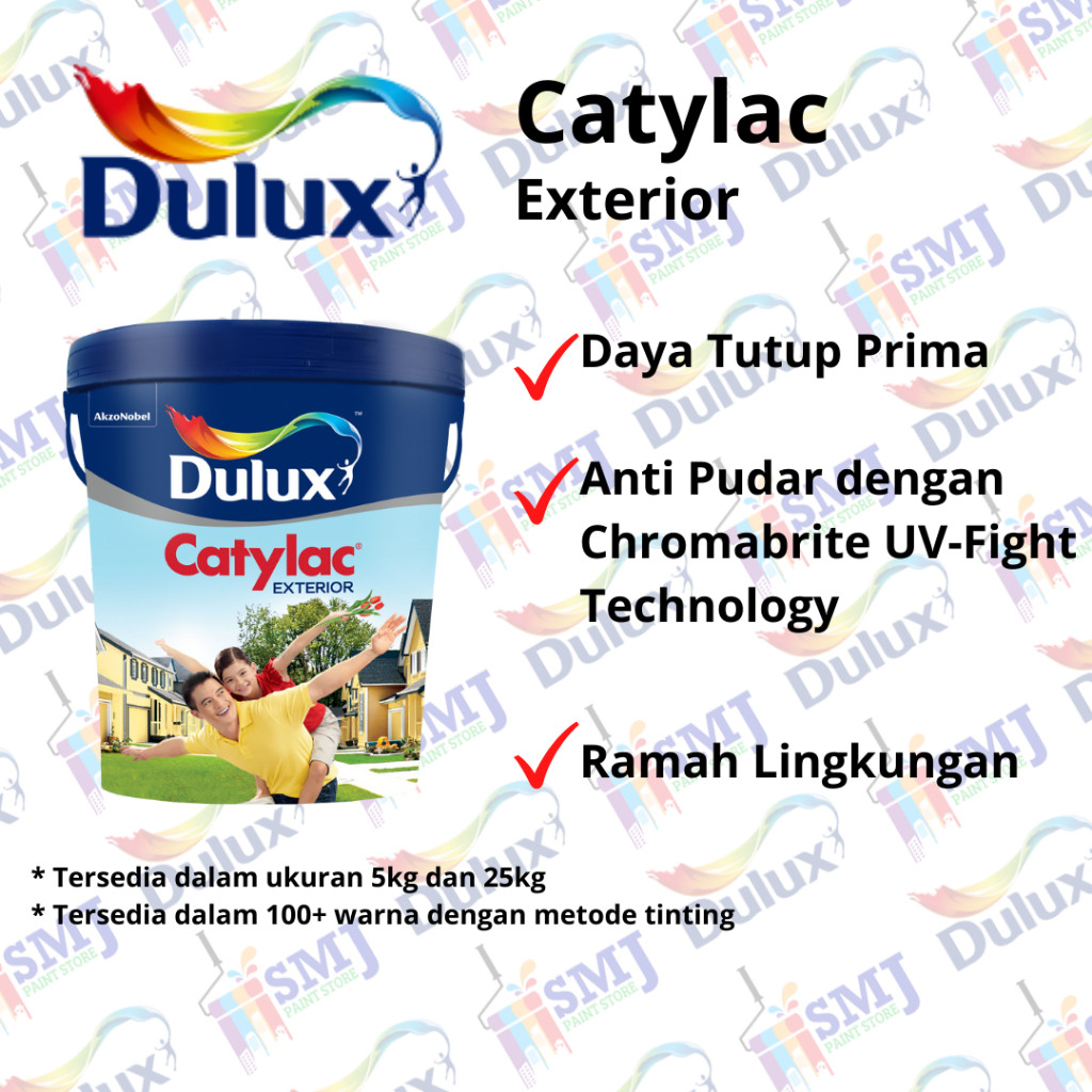CAT TEMBOK EXTERIOR DULUX CATYLAC EXTERIOR PUTIH 888 5 KG