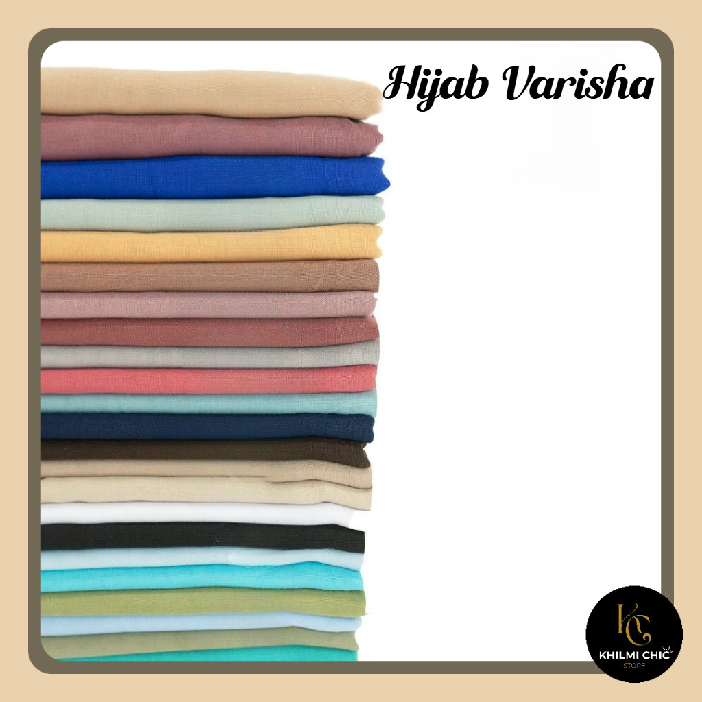 VARISHA 1# Kerudung Segiempat Hijab Paris Polos VARISHA