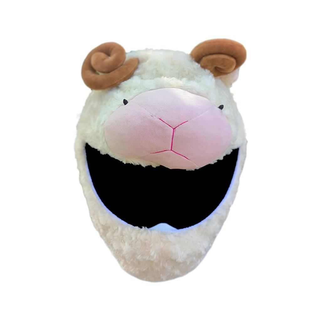Plush Sheep Motorcycle Helmet Cover Windproof Decorative Increase Ring Fun