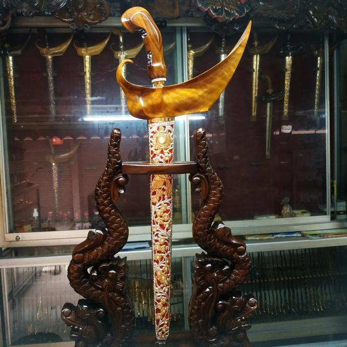 Set Warangka Keris Ladrang Surakarta Solo Logo PB Kayu Trembalo ALusan