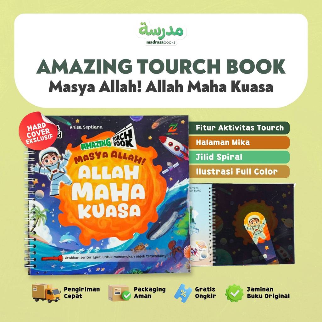 Ziyadbooks - Amazing Toorch book Masya Allah Allah Maha Kuasa  - Mengenal Kuasa Allah Melalui Cahaya