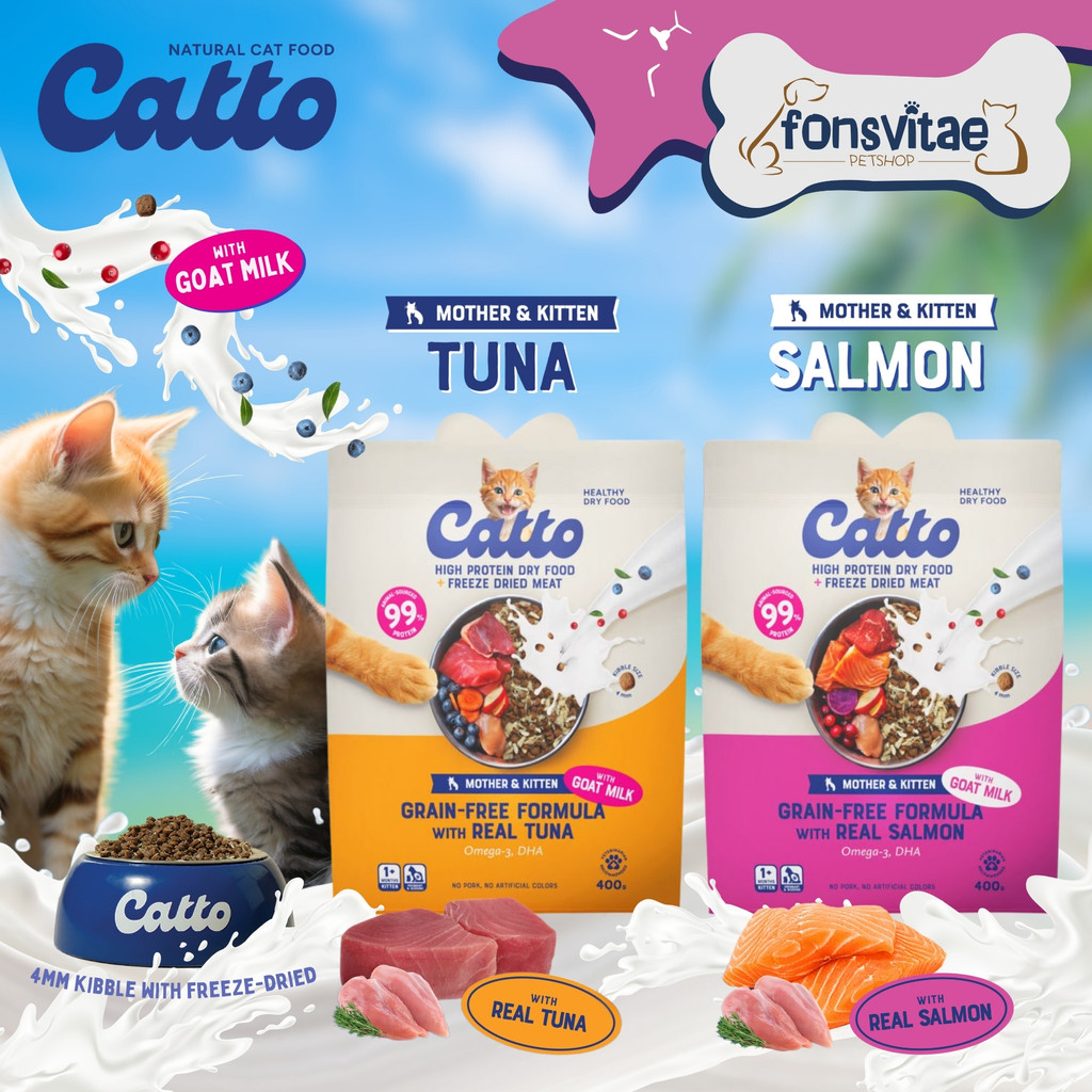 Catto Dry Mother and Kitten Grain Free - Makanan Kucing GRAIN FREE